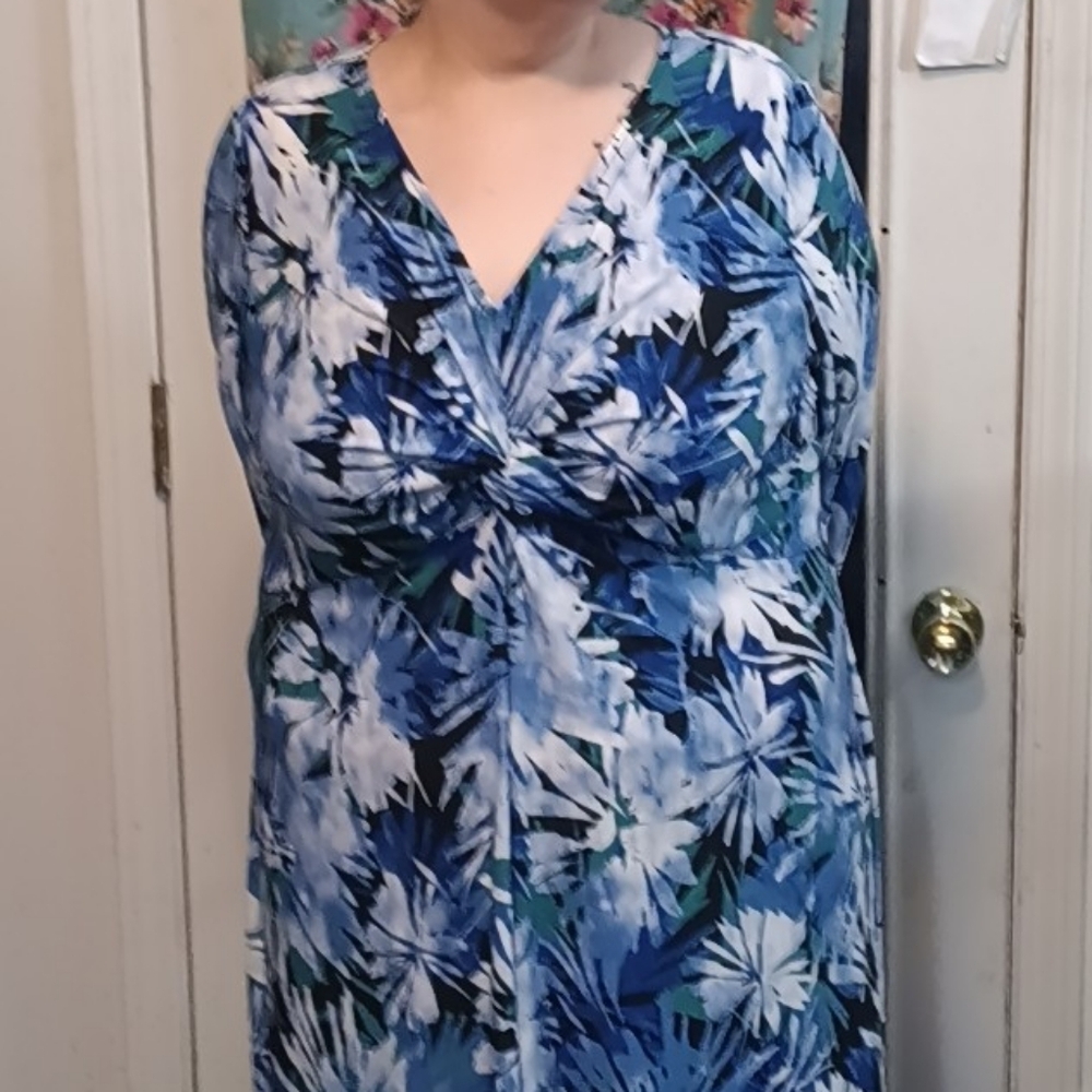 Blue And Green Long Dress